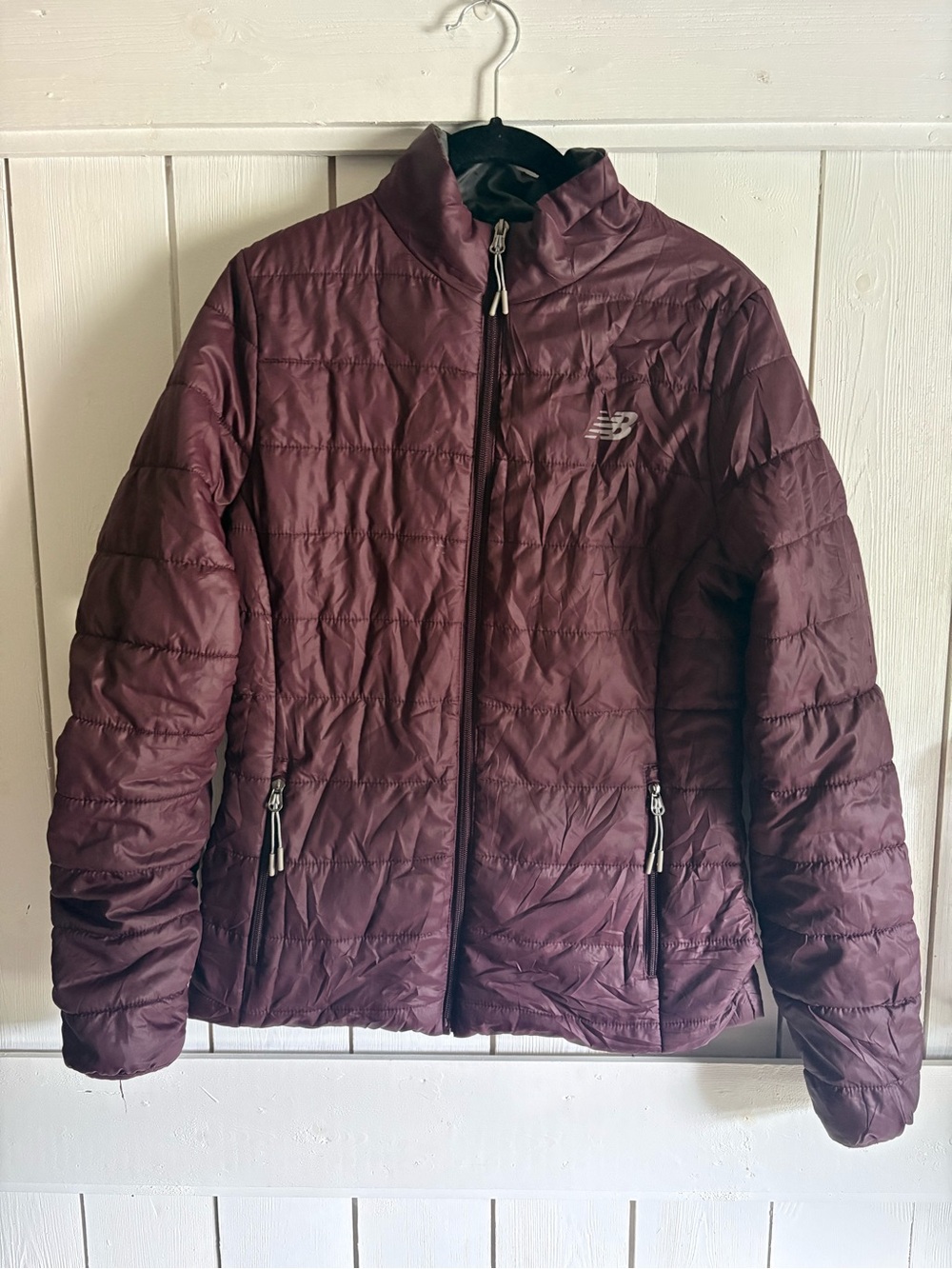 New Balance Women's Quilted Packable Jacket in Maroon